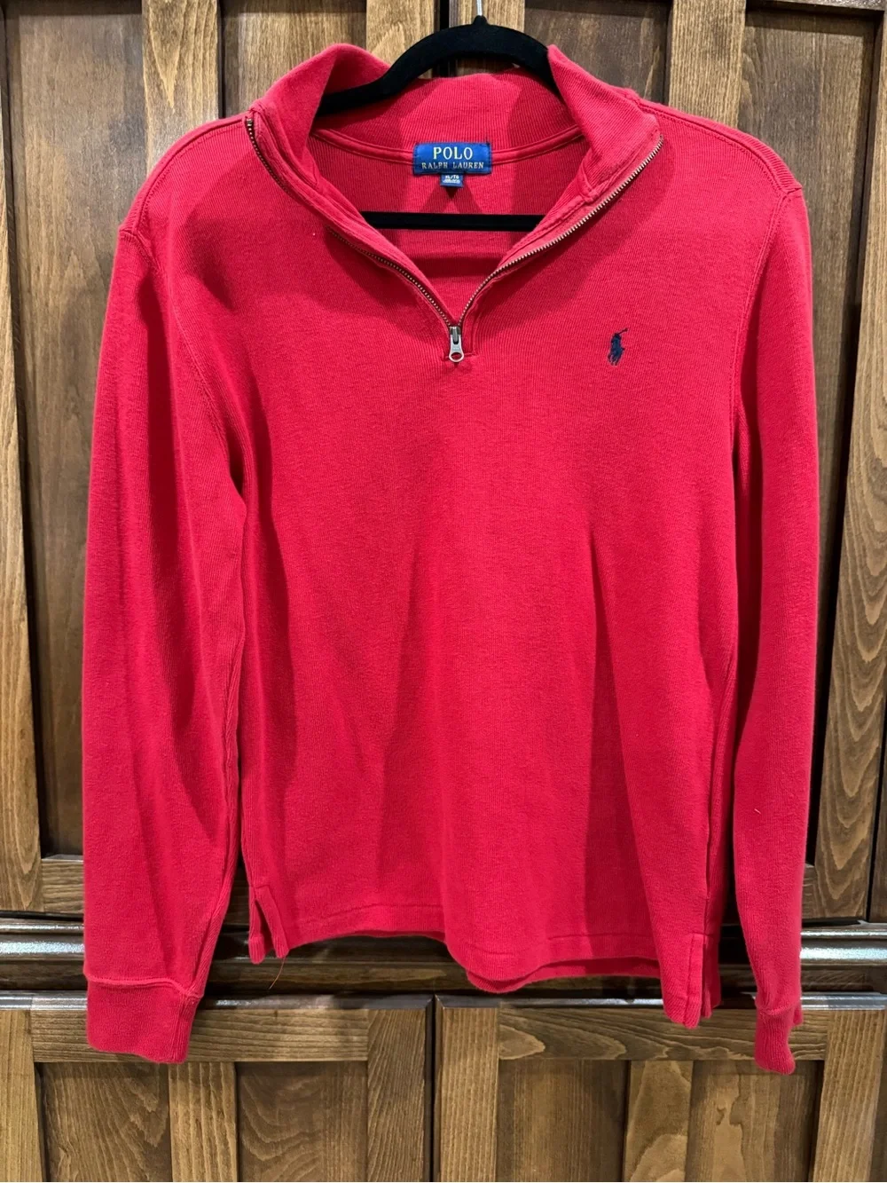 Polo by Ralph Lauren Boy XL Red Quarter-Zip Sweater